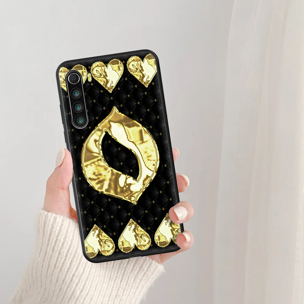 

Alphabet Letters Phone Case For Xiaomi Redmi Note 7 8 8T 9 9S 4X 7 7A 9A K30 Pro Ultra black Funda 3D Shell Soft Cover Trend