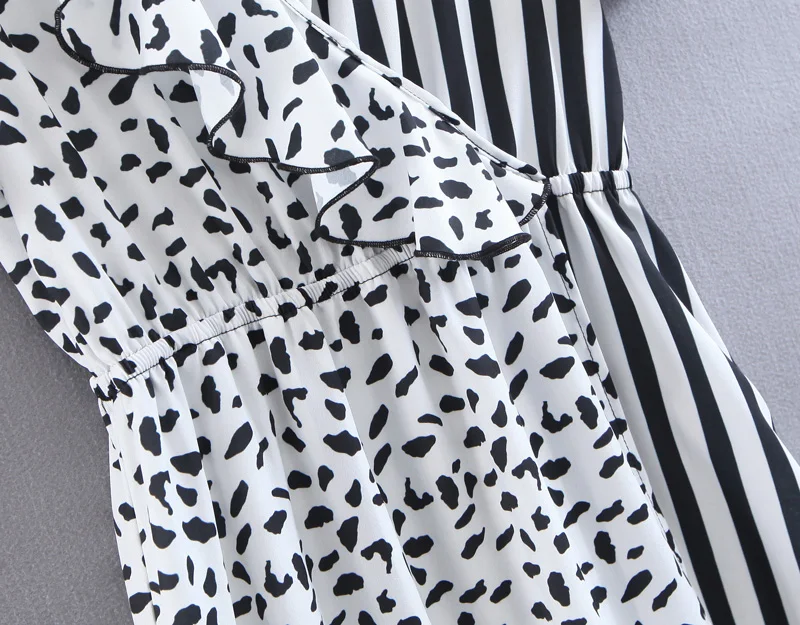 Модное шикарное платье с запахом T MODA Za пикантное женское пляжное оборками