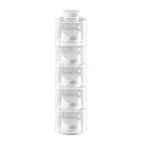 6pcs kitchen spice bottles stackable condiment storage bins transparent seasoning bottles containers tower shaped