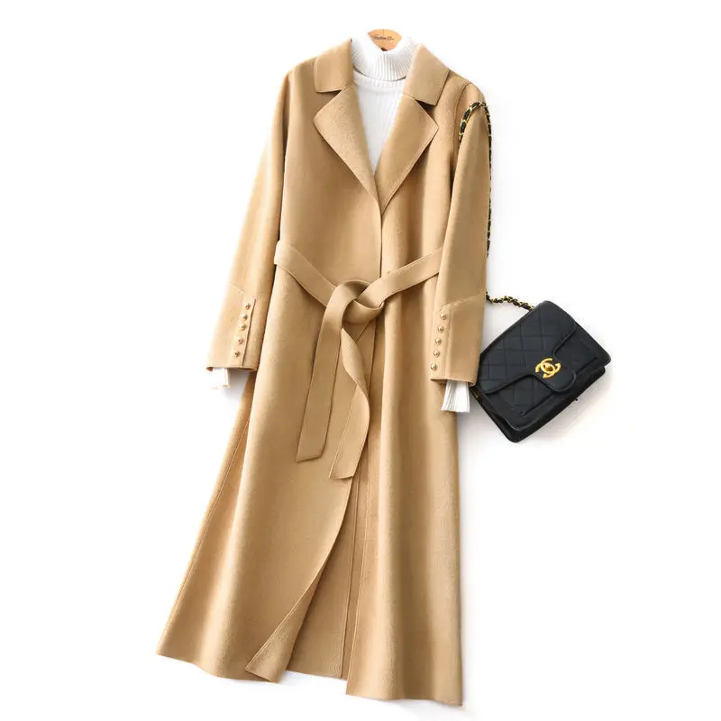 

Шерстяная куртка, женская зимняя одежда, новинка 2021, пальто, Женское шерстяное пальто, длинное тонкое плотное теплое пальто, женские куртки, ...