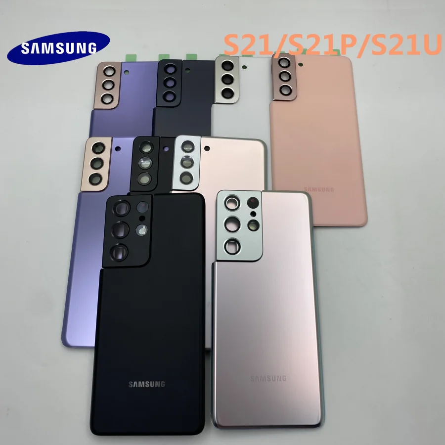 Peças de Reparo Substituição + Orelha Original Samsung Galaxy Plus S21ultra Bateria Capa Traseira Porta Habitação Câmera Lente Vidro Quadro S21