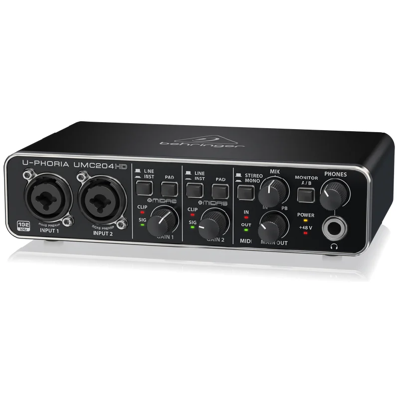 Оригинальная новая звуковая карта Behringer UMC204HD независимая внешняя для записи