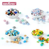 300pcs flat silicone teething beads lentils teethers diy food grade silicon beads decorative bracelet 12mm abacus spacing bead