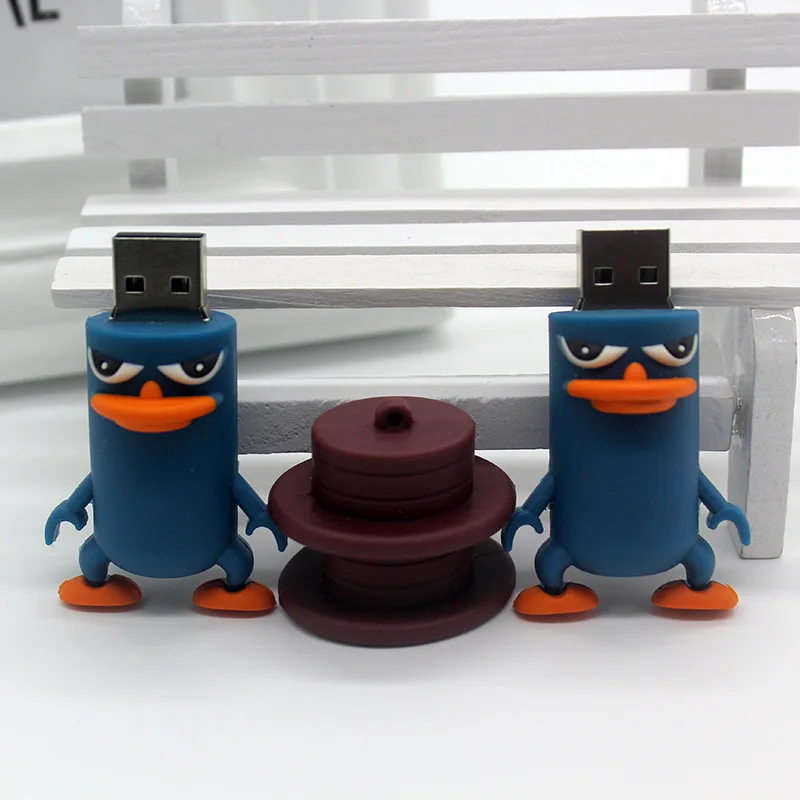 Мультяшный USB-накопитель Duckbill 128 ГБ 256 64 32 16 8 флеш-накопитель USB-флешка карта памяти