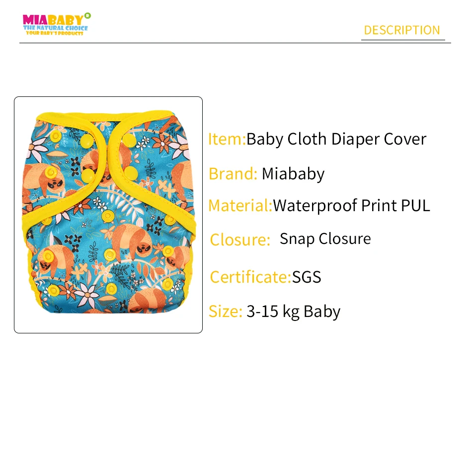 Miababy-cubierta de pa&ntilde;al de tela ecol&oacute;gica lavable, pa&ntilde;ales de tela reutilizables ajustables de Navidad para beb&eacute;s de 0 a 2 a&ntilde;os, 3 a 15kg-1