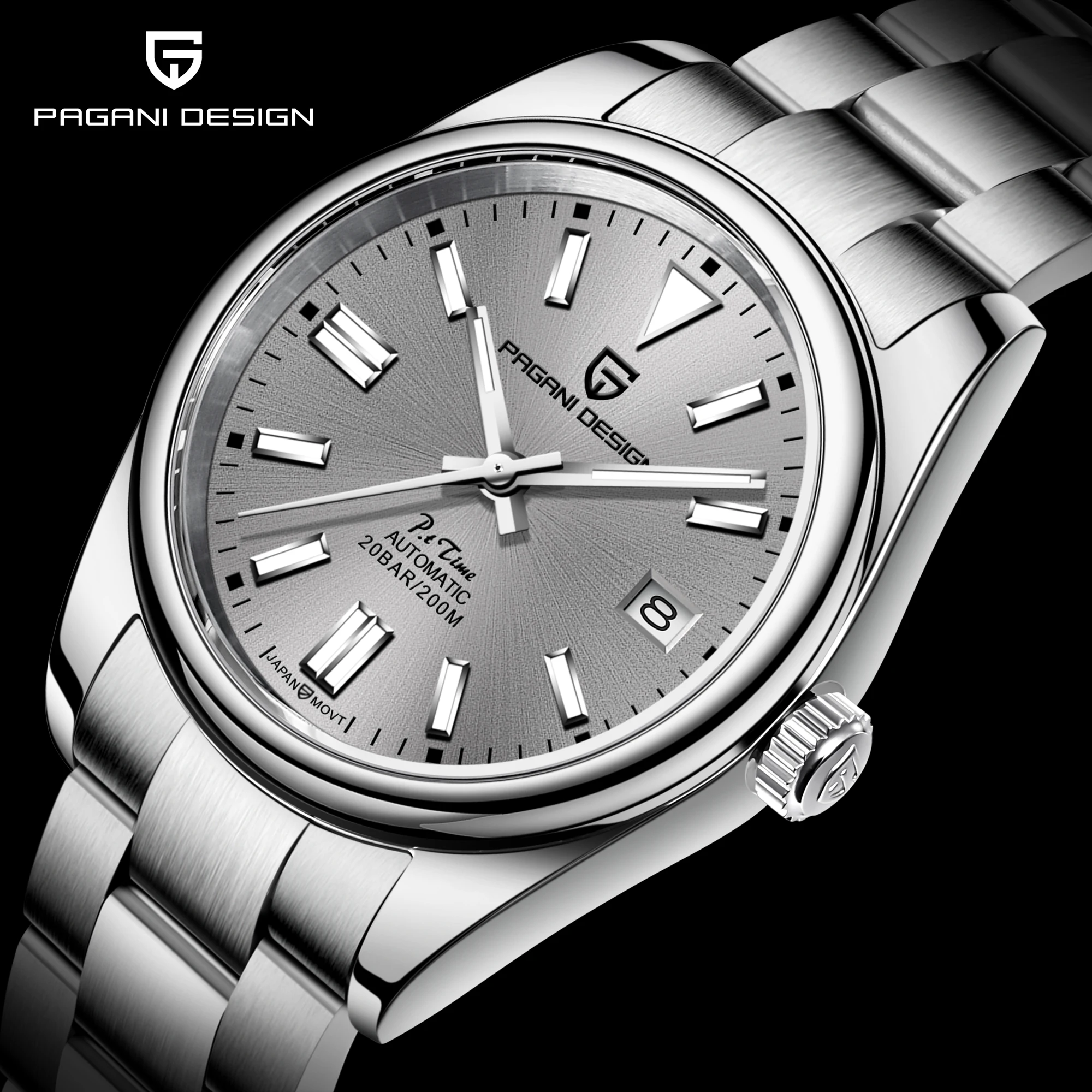 2021 PAGANI DESIGN Automatic Men's Watch Stainless Steel Simple Mechanical Wriswatch Japanese Sports Luxury Sapphire Glass Clock