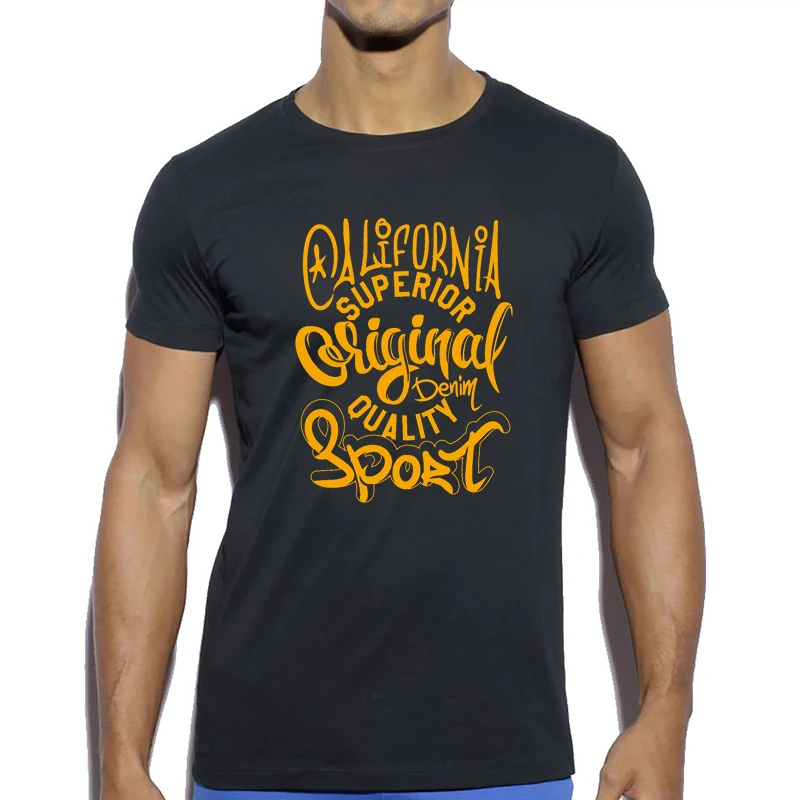 Крутые Дизайнерские мужские футболки в стиле хип-хоп с золотыми буквами забавная