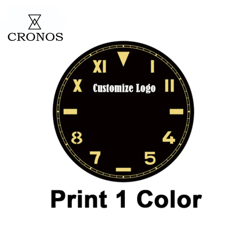 Cronos Watch Customize Service Charge for Printing on Dial Surface or Engraviing Lasering on Case Back Service Fee OEM ODM Watch