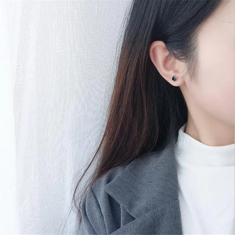 Женские серьги-гвоздики POFUNUO из стерлингового серебра 925 пробы с антиаллергенным