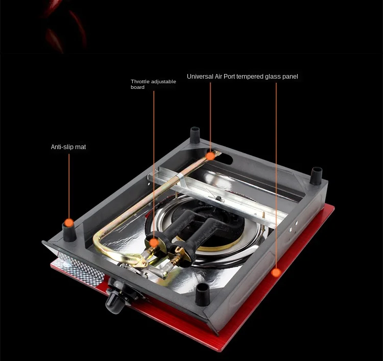 

Domestic natural gas single stove, table firewood stove, honeycomb stove, single stove toughened glass plate stove