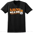 Футболка Korova с изображением молочного бара, заводная, оранжевая, необычная, в стиле ретро, новая футболка в стиле ретро