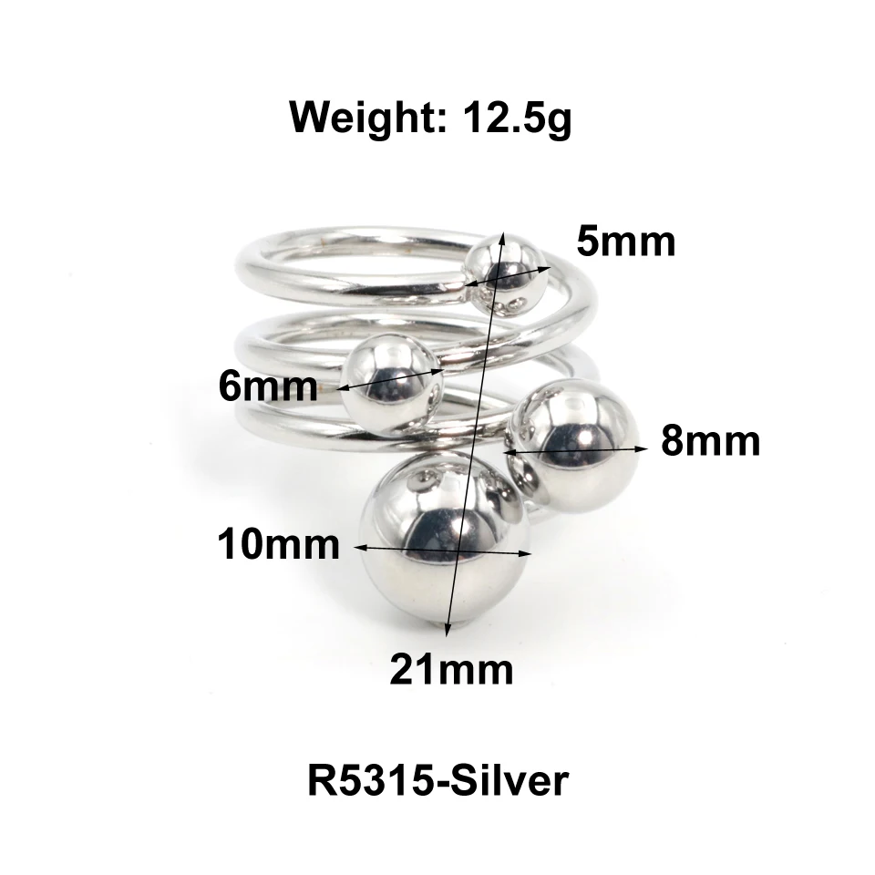 Новый оригинальный дизайн из нержавеющей стали круглые кольца бисера для женщин