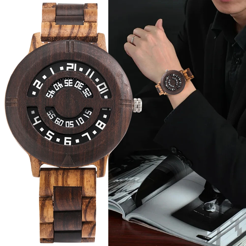 

2021 Модные мужские кварцевые деревянные наручные часы, повседневные мужские деловые часы с деревянным ремешком, наручные часы, кварцевые ча...