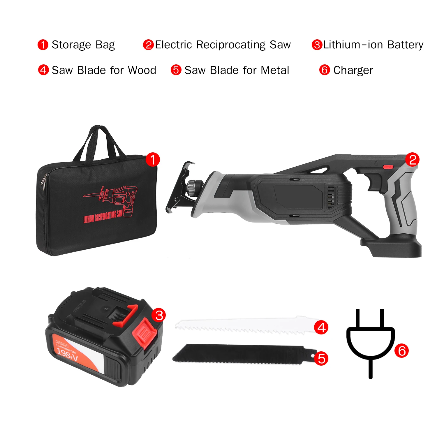 Промышленная Беспроводная возвратно поступательная бензопила мощная плавная