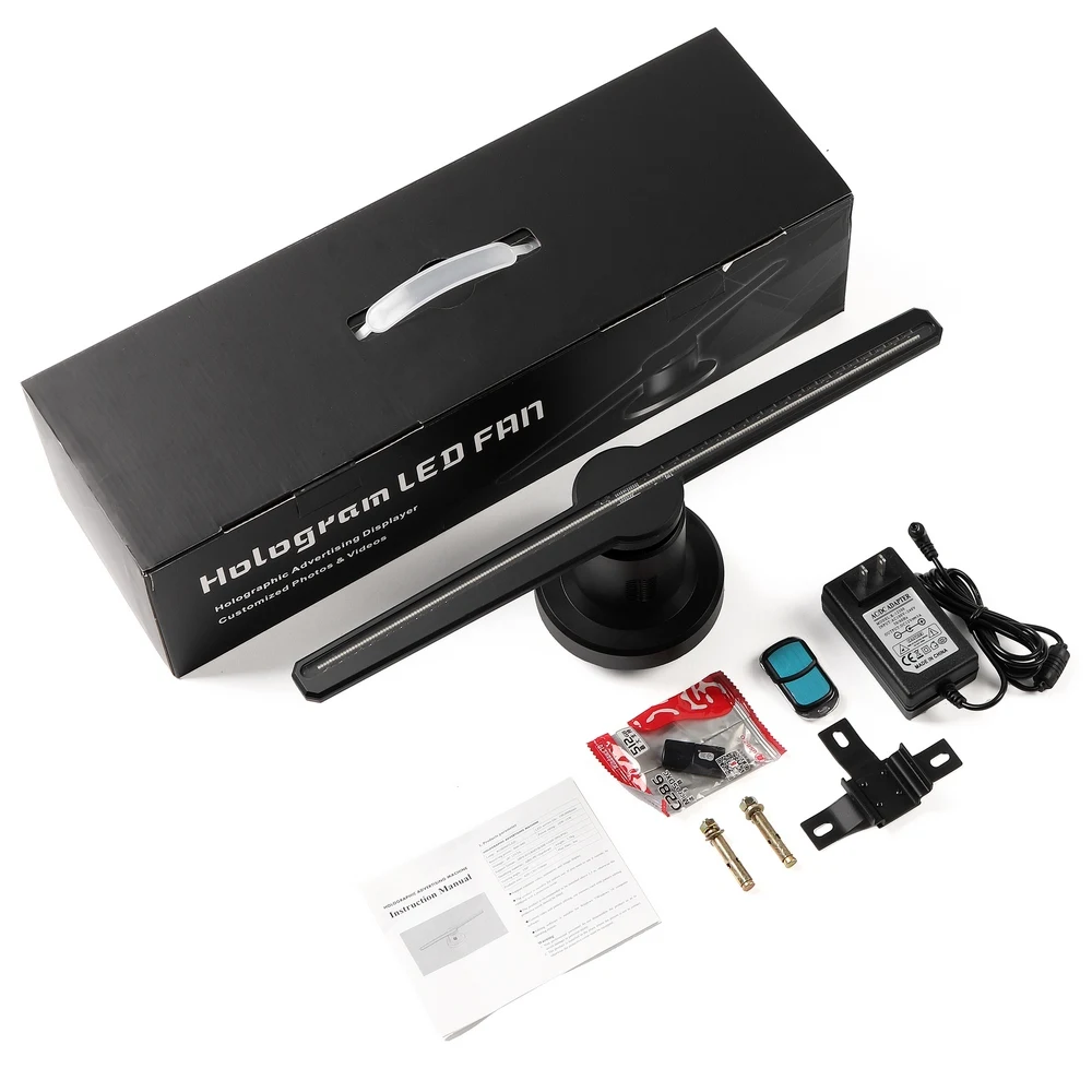 Светодиодный 3D голографический проектор дисплей веер проигрыватель лампа