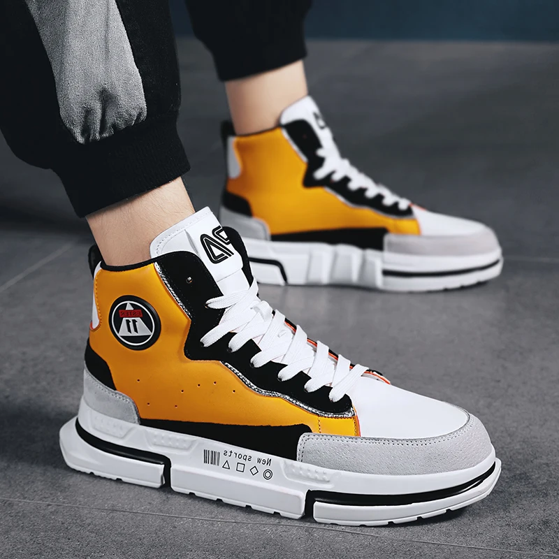 Обувь с высоким берцем Мужская зимняя кожаная обувь мужская спортивная для