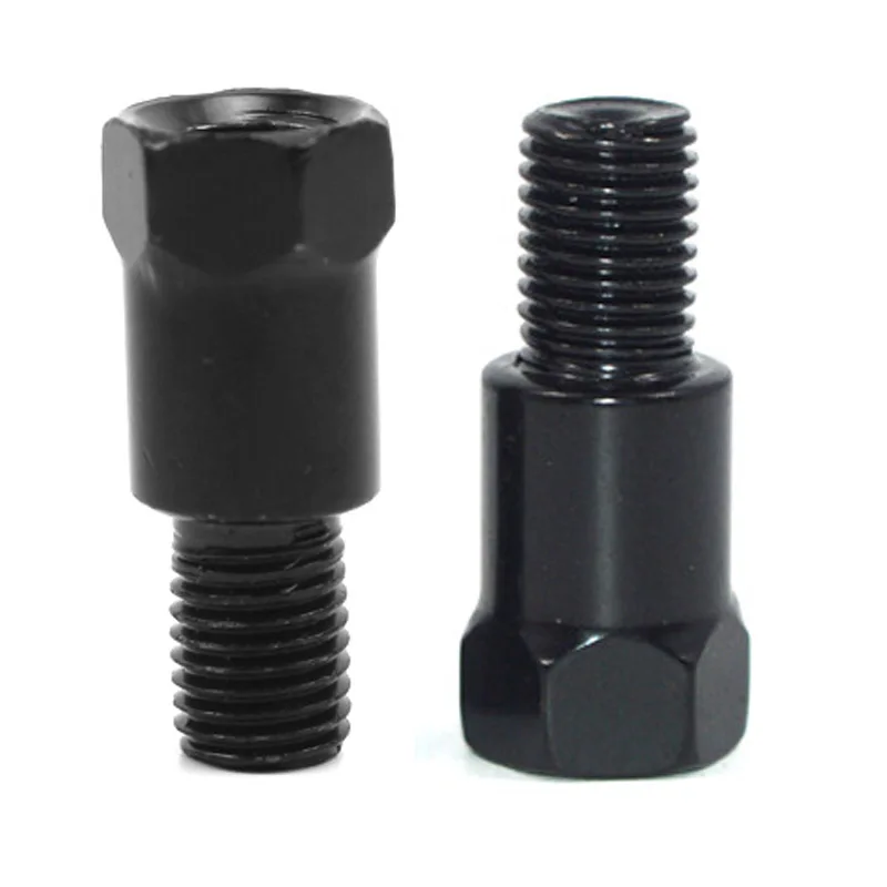 1 пара черно серебряных адаптеров для заднего зеркала мотоцикла M10 10 мм вращение