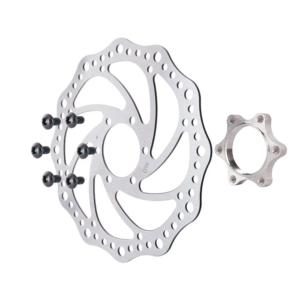 

Bicycle Threaded Hubs 160mm Disc Brake Rotor With 6 Bolt Flange Adapter Stainless Steel MTB Road Hydraulic Disc Brake Rotors