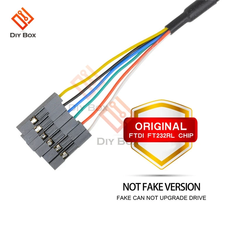 Оригинальный 1 м 6 контактов 5 в FTDI FT232RL FT232 USB к TTL RS232 последовательный загружаемый