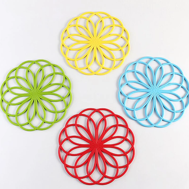 Креативный цветочный Подставка под напитки из пищевого силикона термостойкий