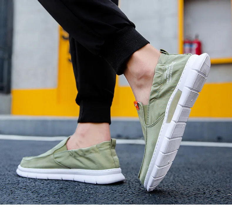 

Fashion Casual Unstrappy Muff Lazy Walking Men's Shoes Breathable Umbrella Cloth