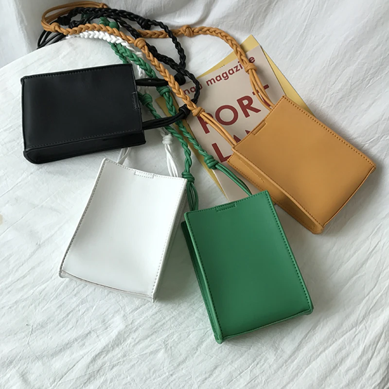 Маленькая дизайнерская сумка для телефона Ins повседневные Простые Женские