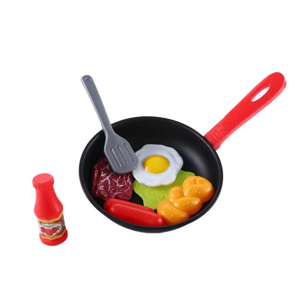 

Игрушечный набор из 8 предметов, имитация кухонной утвари, стейк, овощи, хлеб, хот-дог, омлет, детская игрушка для девочек