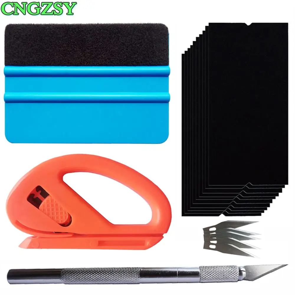 Виниловая пленка из углеродного волокна для автомобиля набор скребка войлока