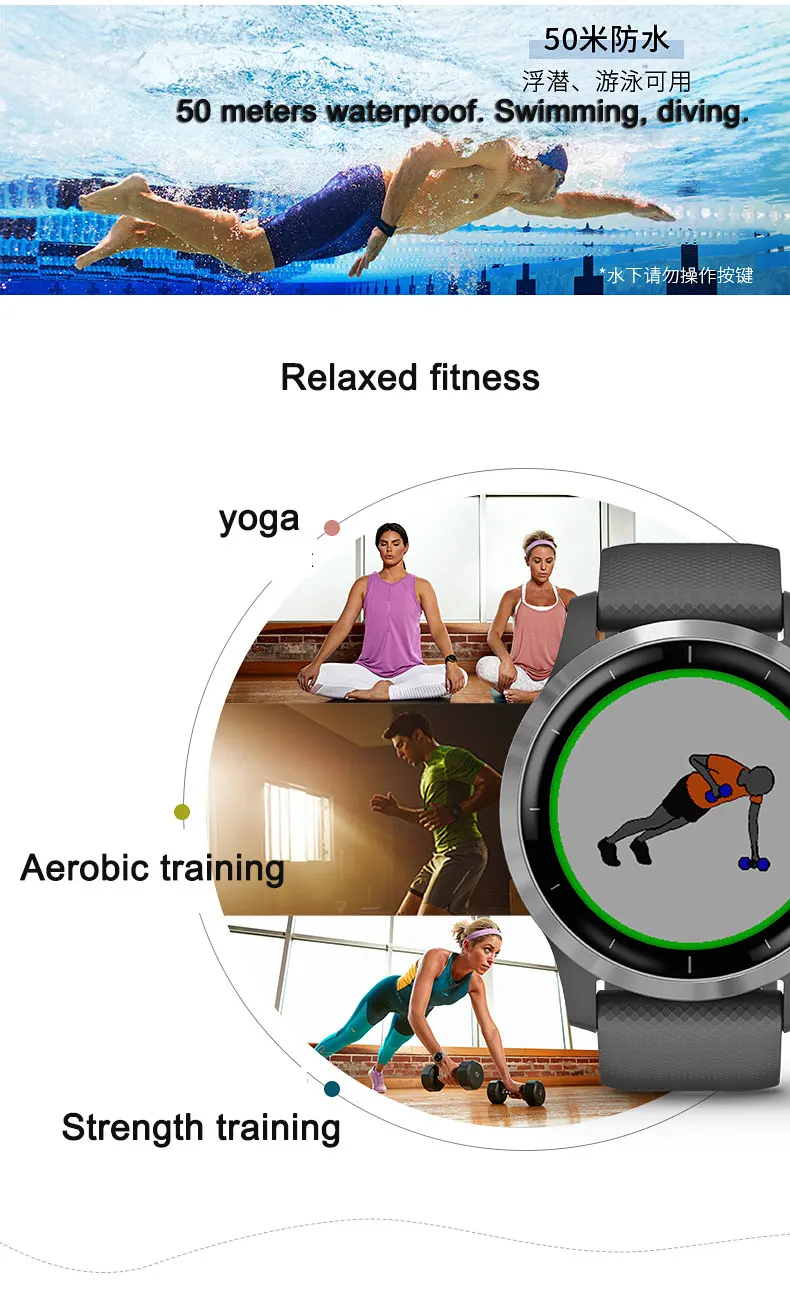 Gps golf женские Смарт-часы для мужчин Garmin Active garmin Pay gps часы ip68 водонепроницаемый монитор сердечного ритма swiming divining smartwatch