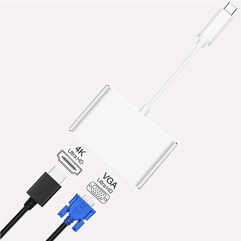 USBC к HDMI 4K 30 Гц VGA адаптер USB 3 1 type C USB-C преобразователи видеосигнала для нового Macbook