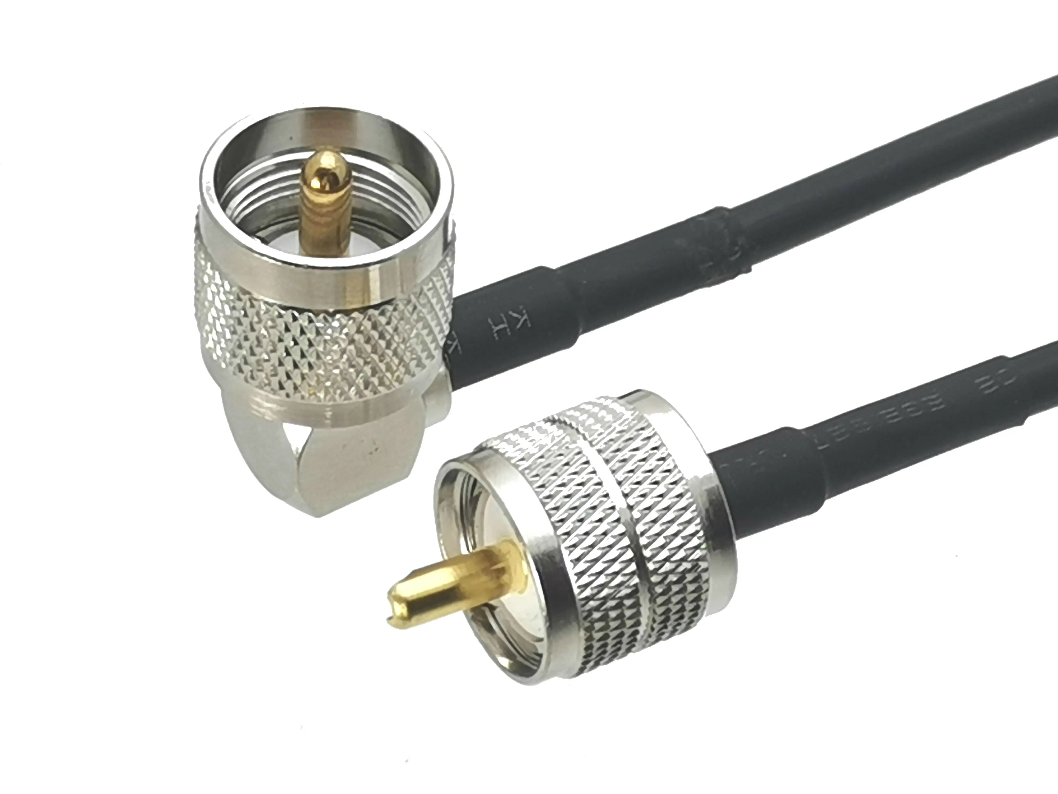 1 шт. RG58 UHF PL259 штекер к прямоугольный радиочастотный коаксиальный элемент для