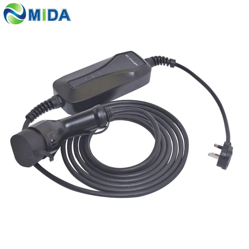 5Meter 10Amp UK Plug EV Charging Cable EVSE IEC62196 Type 2 Charger Connector for Electric Car | Автомобили и мотоциклы