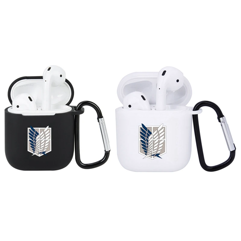 Силиконовый чехол s ATTACK ON TITAN для Airpods1 2 й защитный наушников Apple Airpods