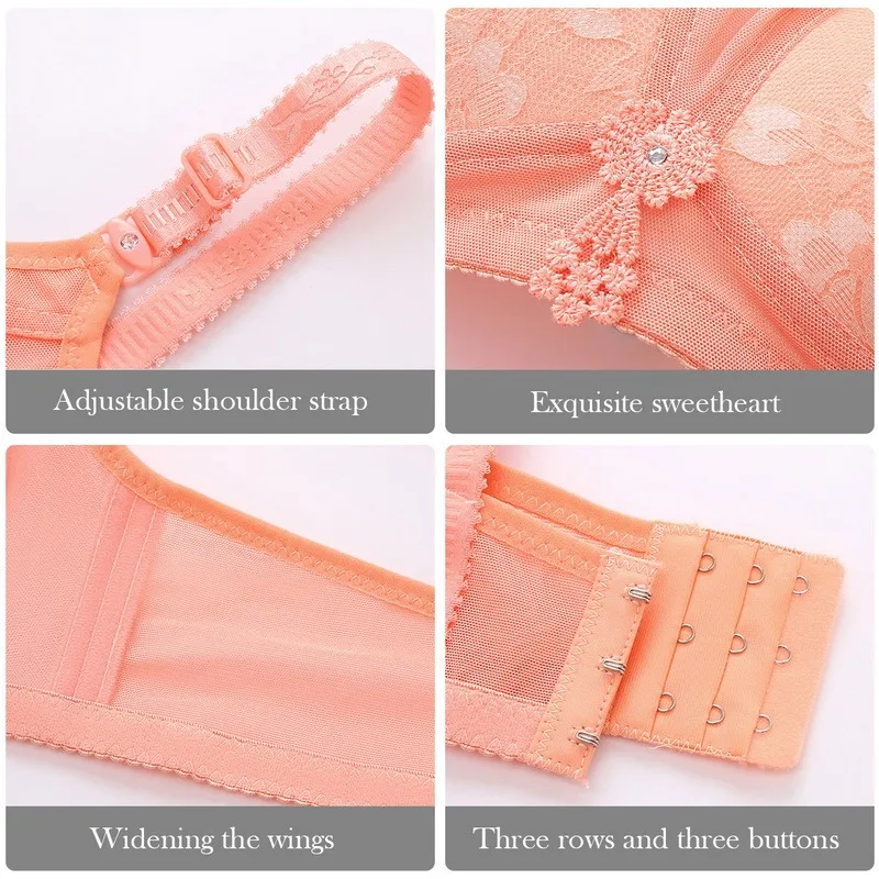 

Women Plus Size Bras No Rims Large Size Seamless Lace Tube Top Anti-glare Breathable Comfortable Gathered High Quality Bra