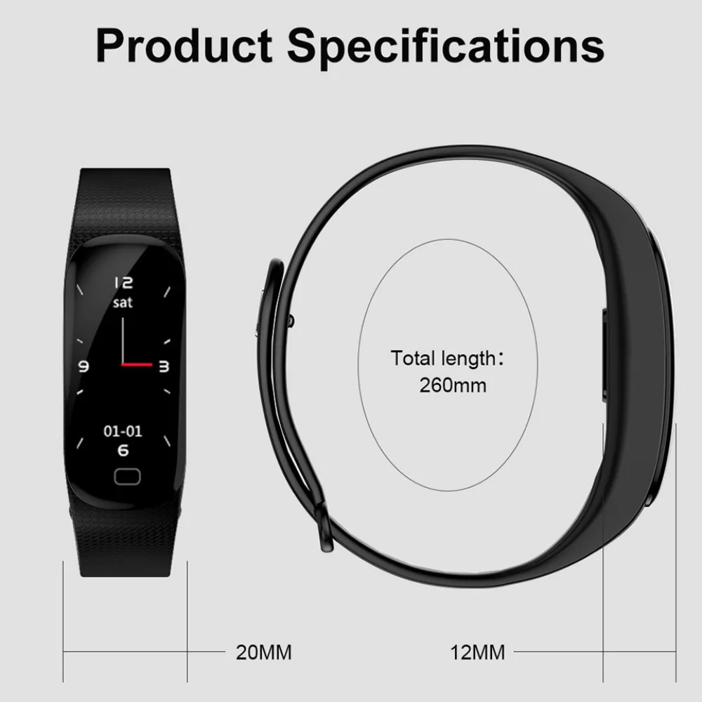 Смарт-браслет M5 plus водонепроницаемый с измерением давления и пульса |