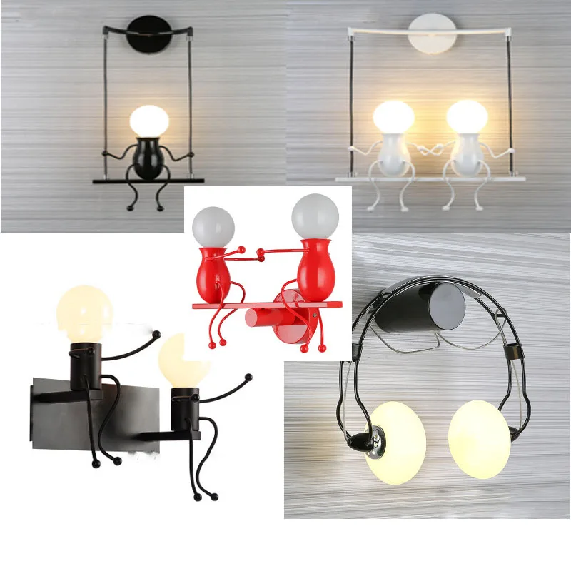 Настенный светильник с машинным злодеем современный минималистичный креативный