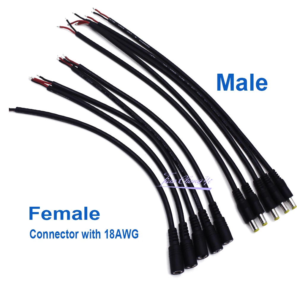 18AWG 0 75 мм 5050x3528 гнездовой/Штекерный разъем питания постоянного тока кабель для
