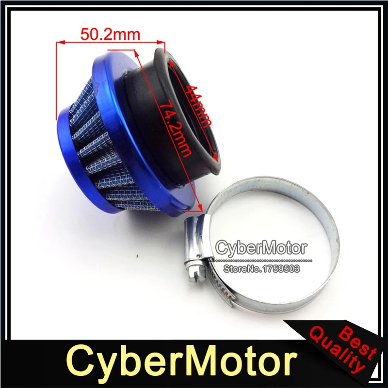 Синий алюминиевый гоночный карбюратор 44 мм воздушный фильтр клирнер адаптер Vstack
