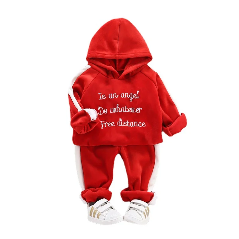 

New Autumn Fashion Baby Boys Girls Clothes Children Cotton Letter Hoodies Pants 2Pcs/set Toddler Casual Clothing Kids Tracksuits
