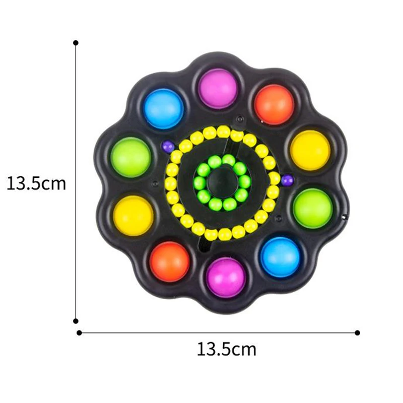 

Rotating Magic Bean Intelligence Fingertip Cube Children's Finger Gyro Push Bubble Fidget Simple Autism Stress Relief Toy