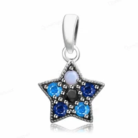 925 sterling silver charms blue star european bead fit original bracelet chain diy pendant charm beads girl women jewelry making