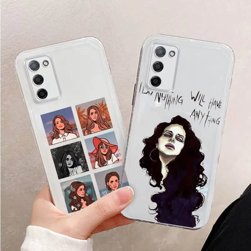 

lana del rey American singer Phone Case For Xiaomi Mi 11 Ultra Lite 10 Redmi Note 9 8 7 9a K30S K40 Pro Transparent Coque