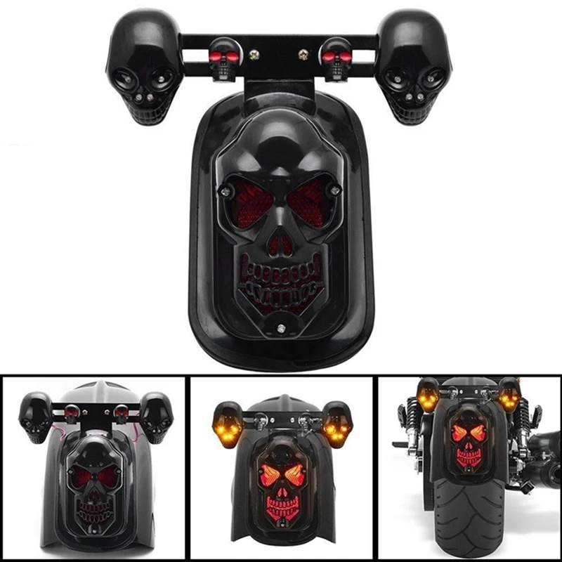 Настраиваемый светильник для мотоцикла с черепом световой индикатор фиолетовый