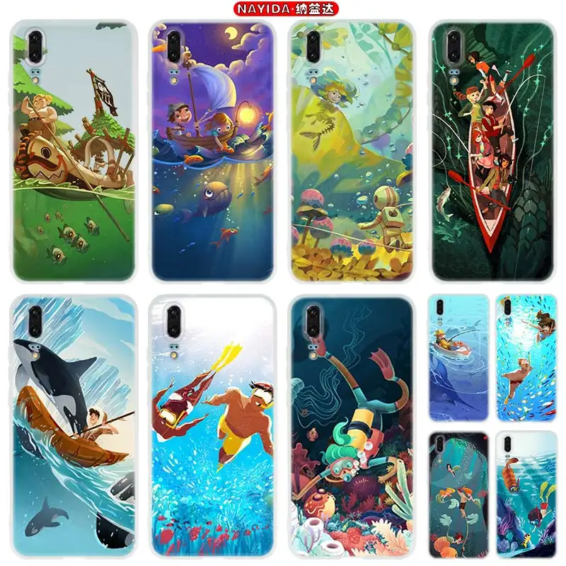 Чехол для телефона Huawei P40 P10 P20 P30 Lite Plus Pro P8 P9 P Smart Z 2019 чехол Звезда подводная бумага