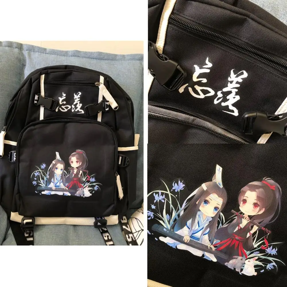 Mo Dao Zu Shi Grandmaster of Demonic Cultivation Wei Wuxian Lan Wangji Cosplay Backpack School Shoulder Bag Travel Rucksack