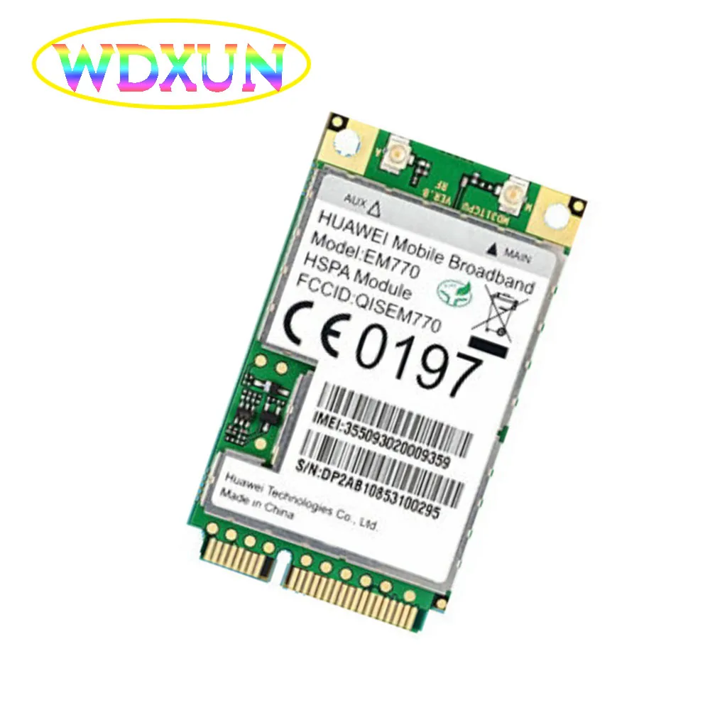 Разблокированная беспроводная карта Huawei Em770 3g Wwan Mini Pci e Edge Hsdpa с голосовым Gps