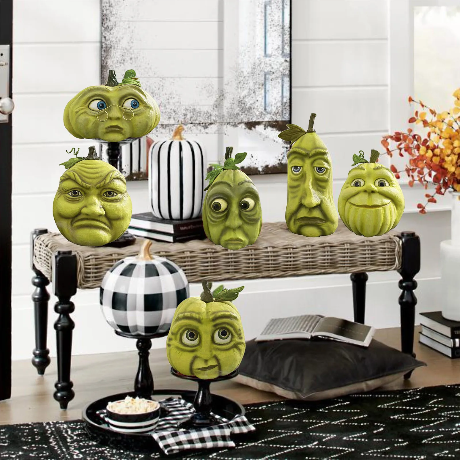 Экспрессивное украшение в виде тыквы на Хэллоуин забавный подарок миниатюрные