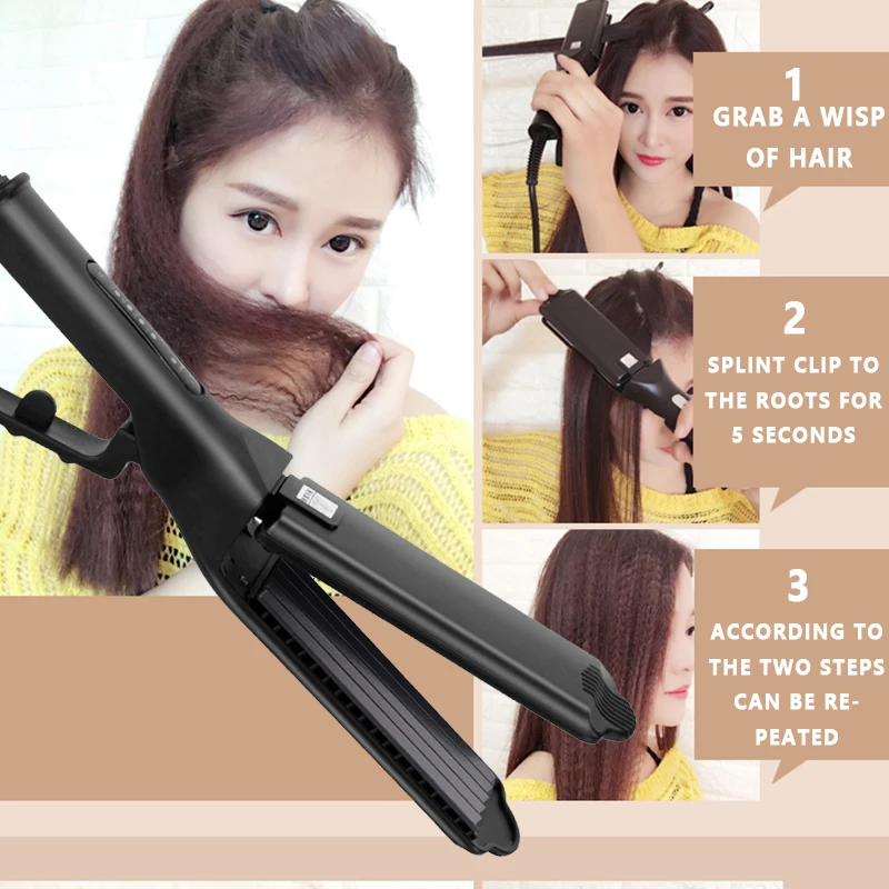 Профессиональный Выпрямитель для волос щипцы завивки керамическая плойка