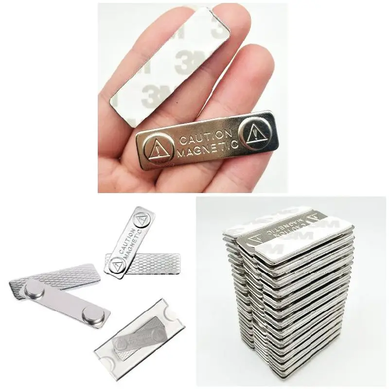 10 шт. прочные магнитные именные метки значок металлическая застежка ID карта