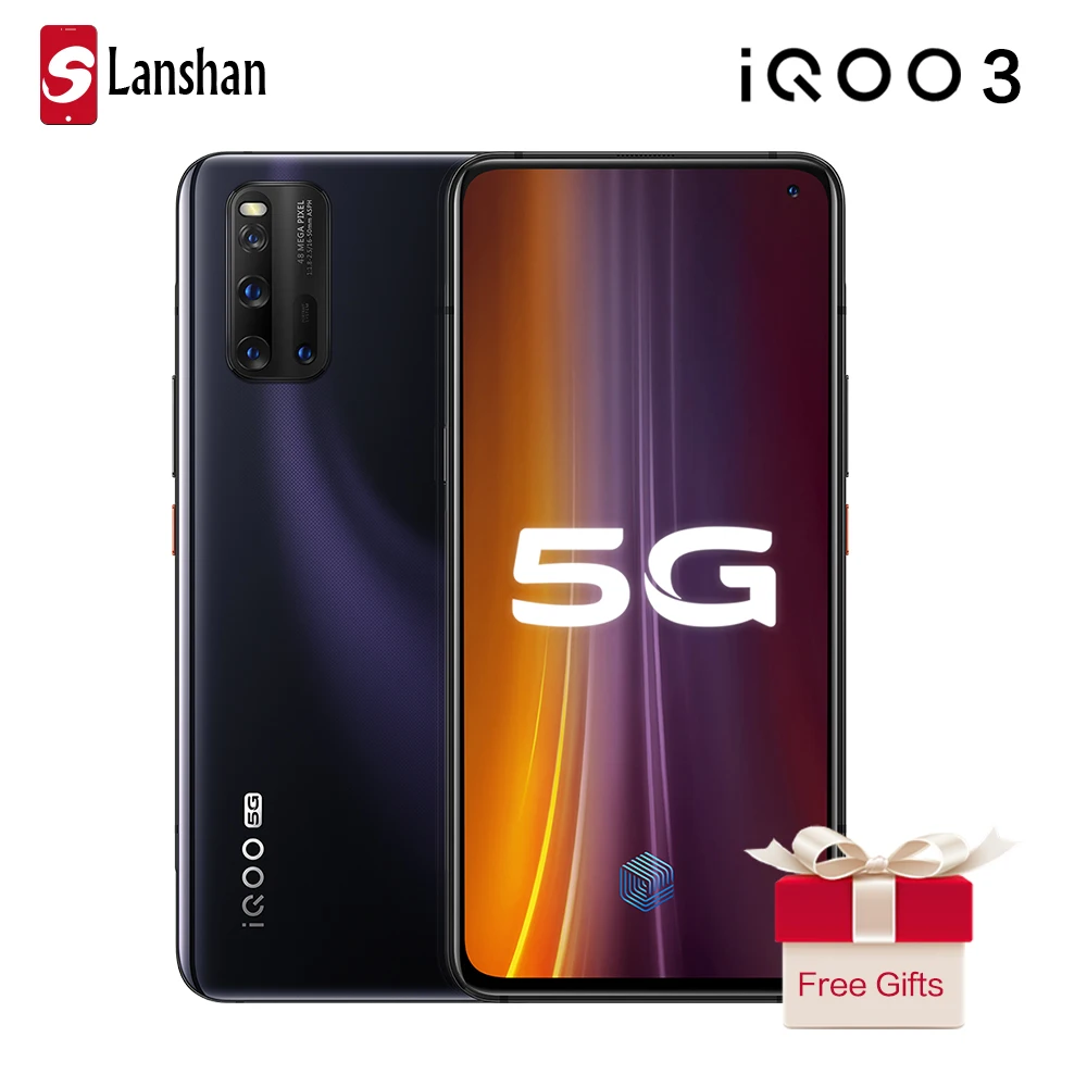 Vivo iQOO 3 смартфон с процессором Snapdragon 865 8 ГБ 128 4440 мАч 55 Вт UFS 1 48 МП 4 камеры 2x зум Super
